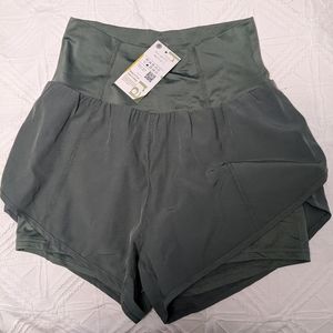 Super High Rise Side Pocket Tiered 2-in-1 Shorts 3"